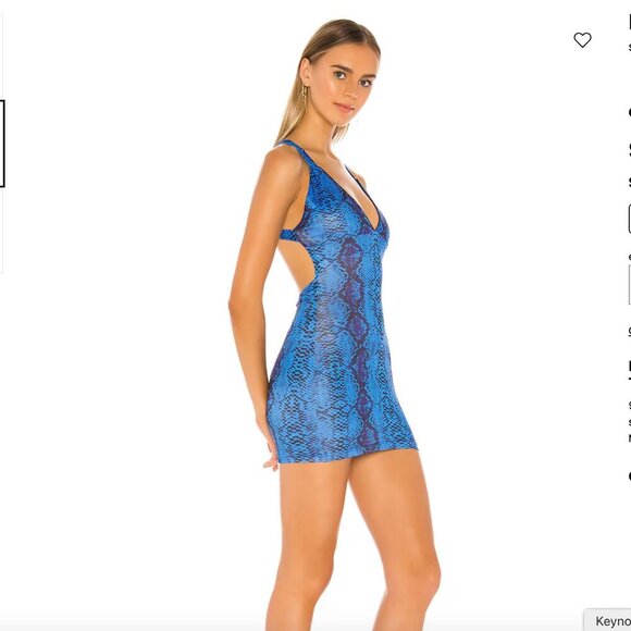 Blue Snakeskin Mini Dress - Picture 7 of 7